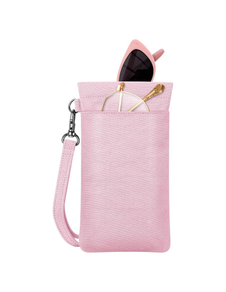 Funda Doble para Gafas Fintie Rosa con Correa y Microfibra