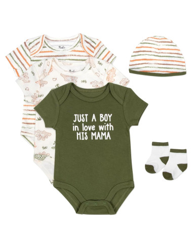 Conjunto de 5 Piezas Body para Bebé Justo Como Papá