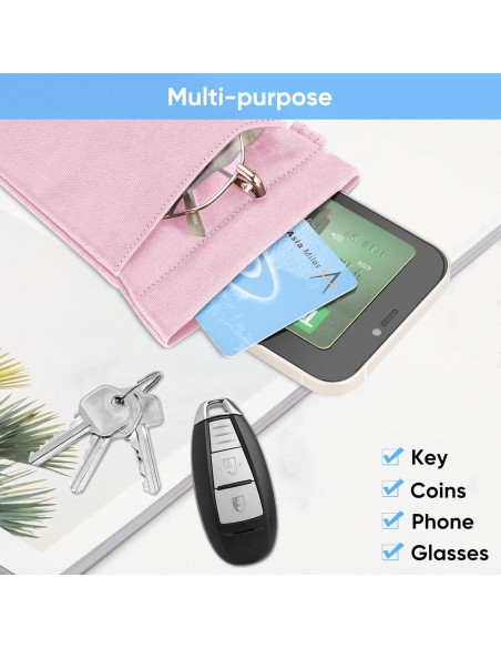 Funda Doble para Gafas Fintie Rosa con Correa y Microfibra