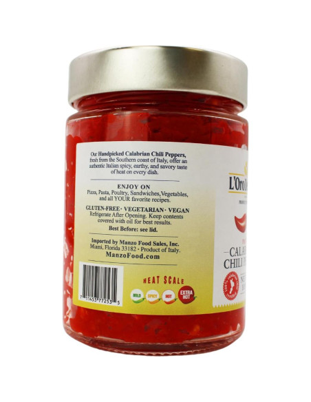 Pimientos Picantes Calabreses L'Oro Del Sud 280g - Sabor Auténtico