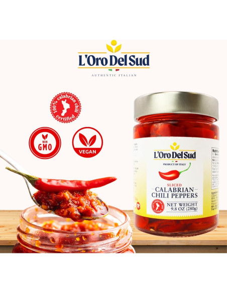 Pimientos Picantes Calabreses L'Oro Del Sud 280g - Sabor Auténtico