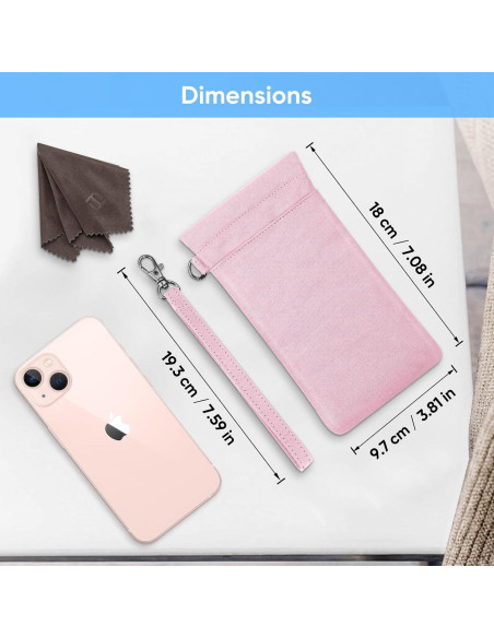 Funda Doble para Gafas Fintie Rosa con Correa y Microfibra