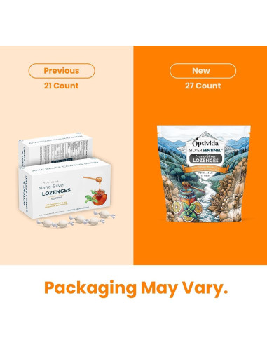 Pastillas Calmantes de Plata Coloidal OPTIVIDA con Miel y Limón - 1 Paquete