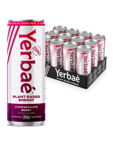 Yerbaé Energy Seltzer Granada Baya - Sin Azúcar, 12 Latas