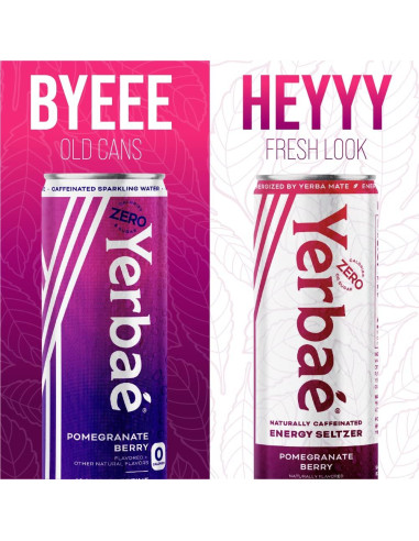 Yerbaé Energy Seltzer Granada Baya - Sin Azúcar, 12 Latas