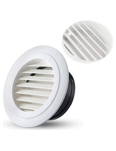 Cubierta de Rejilla de Ventilación 75mm Luckyaa ABS Blanca