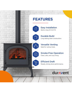 Tubería DuraVent DVL 6" Doble Pared Acero Galvanizado 60.96 cm 2