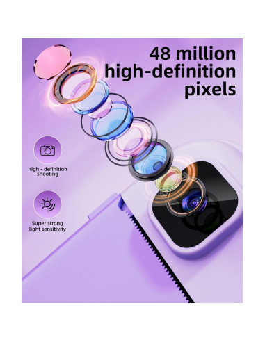 Cámara Instantánea Qnxoatr X90pro 48MP HD para Niños