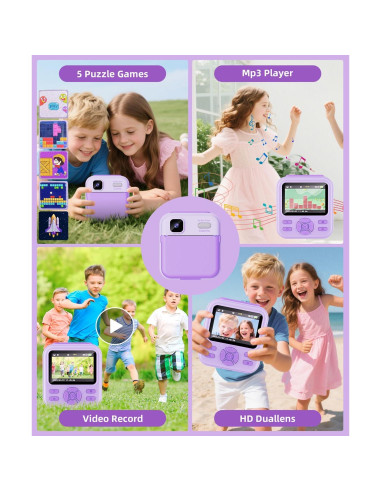 Cámara Instantánea Qnxoatr X90pro 48MP HD para Niños