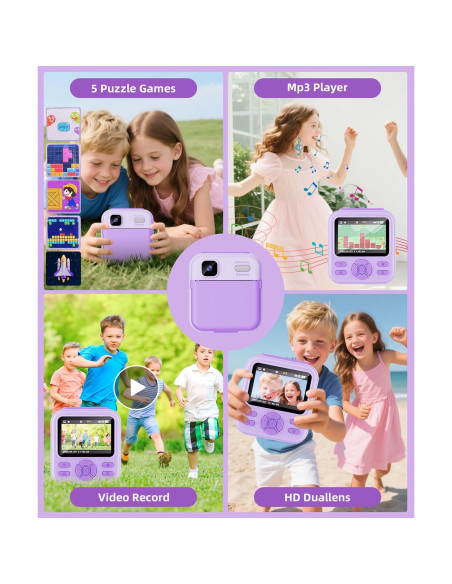 Cámara Instantánea Qnxoatr X90pro 48MP HD para Niños