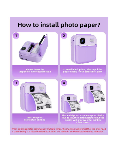 Cámara Instantánea Qnxoatr X90pro 48MP HD para Niños