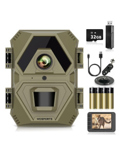 Cámara de sendero WOSPORTS H37 36MP 1440P visión nocturna