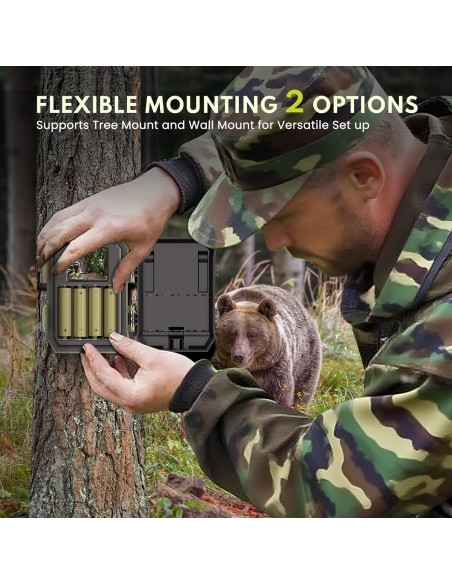 Cámara de sendero WOSPORTS H37 36MP 1440P visión nocturna