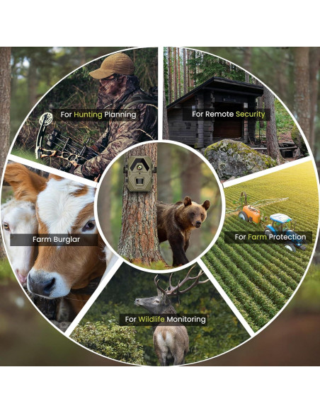 Cámara de sendero WOSPORTS H37 36MP 1440P visión nocturna