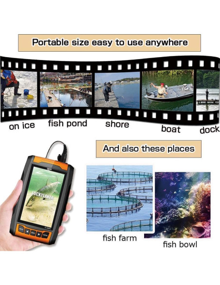 Cámara de Pesca Submarina LUCKYLAKER con Monitor LCD 10.92 cm