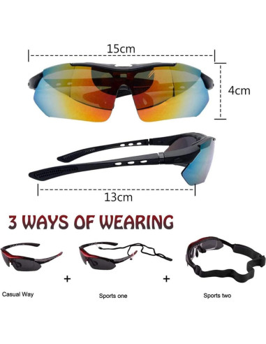 Gafas de sol Bentrance con 5 lentes intercambiables UV400