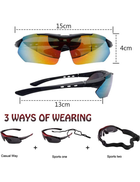 Gafas de sol Bentrance con 5 lentes intercambiables UV400 Gafas de sol Bentrance con 5 lentes intercambiables UV400