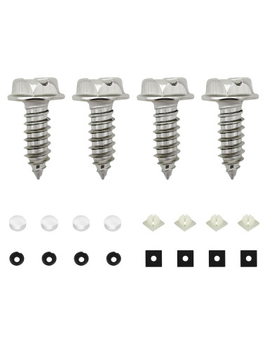 Kit de Tornillos Autoperforantes Ohleats para Placas de Matrícula 4 PCS
