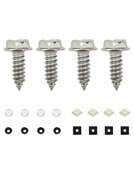 Kit de Tornillos Autoperforantes Ohleats para Placas de Matrícula 4 PCS