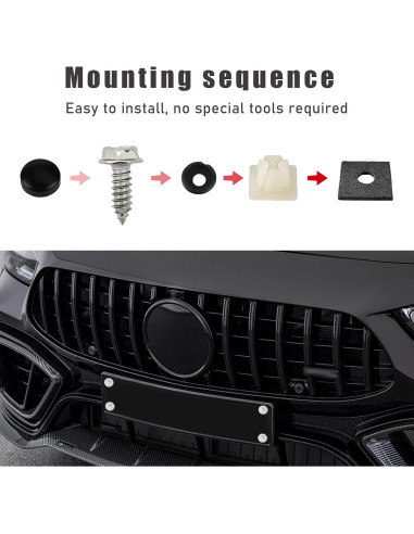 Kit de Tornillos Autoperforantes Ohleats para Placas de Matrícula 4 PCS