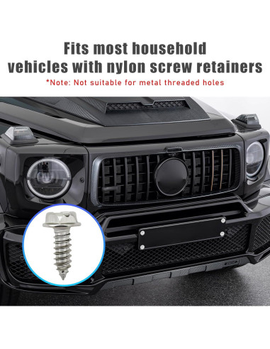 Kit de Tornillos Autoperforantes Ohleats para Placas de Matrícula 4 PCS