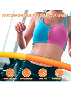 Aro de Hula Ponderado Fiteroc 1.27 kg Grande Ajustable 2