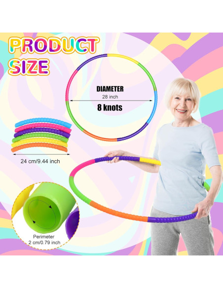 Aros de Ejercicio Desmontables Sratte 71 cm 6 Pcs Colores