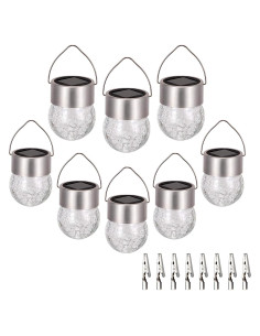 Luces Solares Colgantes SUNWIND - 8 Bolas de Vidrio a Prueba de Agua