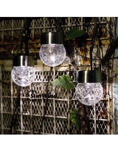 Luces Solares Colgantes SUNWIND - 8 Bolas de Vidrio a Prueba de Agua 2
