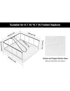Soporte de Servilletas Livabber de Metal con Base de Mármol 2