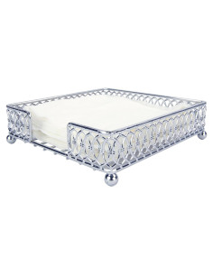 Soporte Organizador de Servilletas Home Basics Cromado 19.05 cm