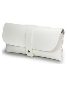 Bolsa de almacenamiento para gafas de cuero unisex 16.5x8x5 cm