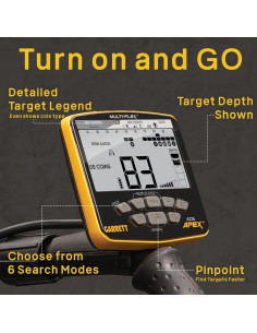Detector de Metales Garrett ACE Apex 20kHz con Bobina 15.24cm 2