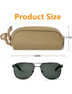 Funda de Gafas Táctica MOLLE Negra 17x8x5 cm 2