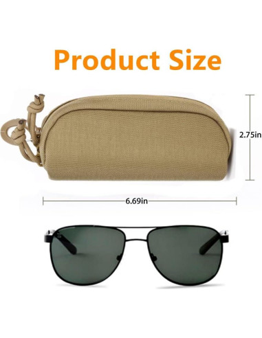 Funda de Gafas Táctica MOLLE Negra 17x8x5 cm