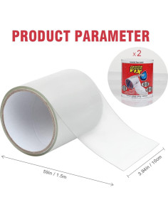 Cinta de Sellado Transparente Maveek 10cm x 1.52m PVC 2