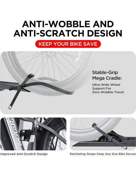 Portabicicletas de Aluminio Young Electric 200 kg 2-Ebike con Rampa