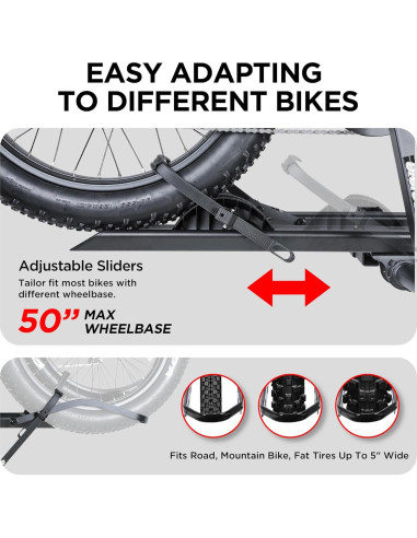 Portabicicletas de Aluminio Young Electric 200 kg 2-Ebike con Rampa