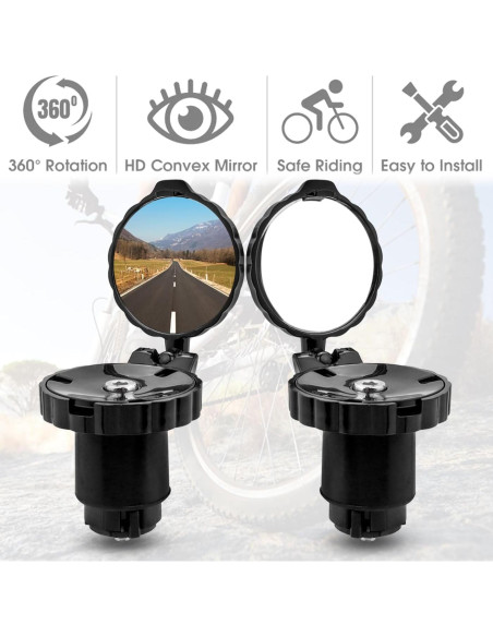 Espejos Retrovisores Plegables Mesee para Manillar de Bicicleta