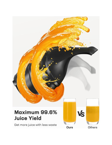 Exprimidor de Prensa Fría Silonn SLMCJ01B, 100W, 13.7cm