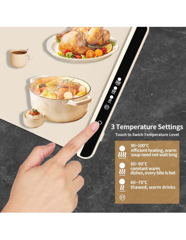 Alfombrilla Calentadora Eléctrica GXFANZHU 66x38 cm 240W