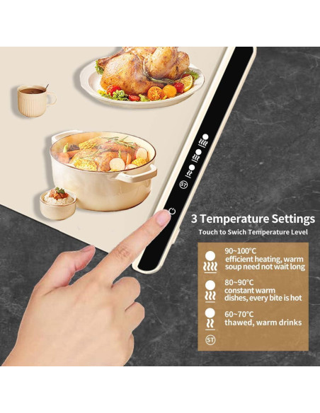 Alfombrilla Calentadora Eléctrica GXFANZHU 66x38 cm 240W