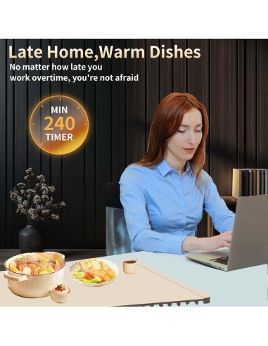 Alfombrilla Calentadora Eléctrica GXFANZHU 66x38 cm 240W