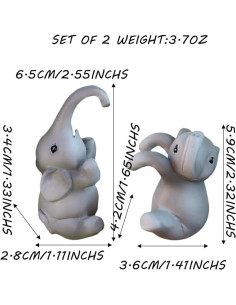 Juego de 2 Elefantes Trepadores para Macetas Pujipu 2