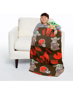 Juego de Almohada y Manta NFL Cleveland Browns El Niño 100% Poliester 2