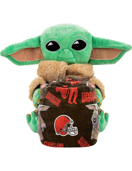 Juego de Almohada y Manta NFL Cleveland Browns El Niño 100% Poliester