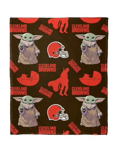 Juego de Almohada y Manta NFL Cleveland Browns El Niño 100% Poliester