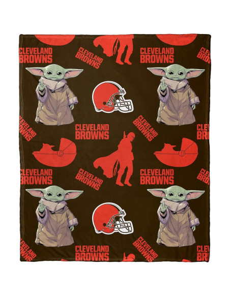Juego de Almohada y Manta NFL Cleveland Browns El Niño 100% Poliester
