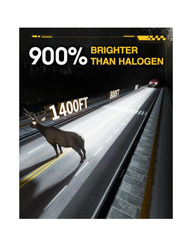 Bombillas LED H11 H9 42000LM 6500K ivotow - Paquete de 2