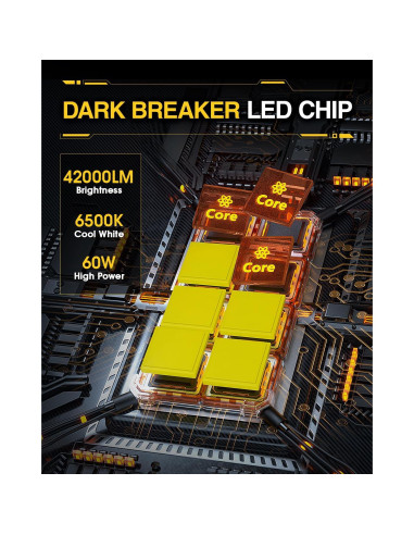 Bombillas LED H11 H9 42000LM 6500K ivotow - Paquete de 2